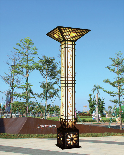 3米-5米莲花造型广场91视频成人官网柱QDJGD-BG10102