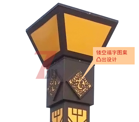 (QDJGDZ-012)3.5米广场镂空91视频成人官网柱细节展示1