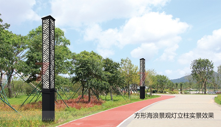 (QDJGDZ-022)园林方形海浪款91视频成人官网柱应用实景效果